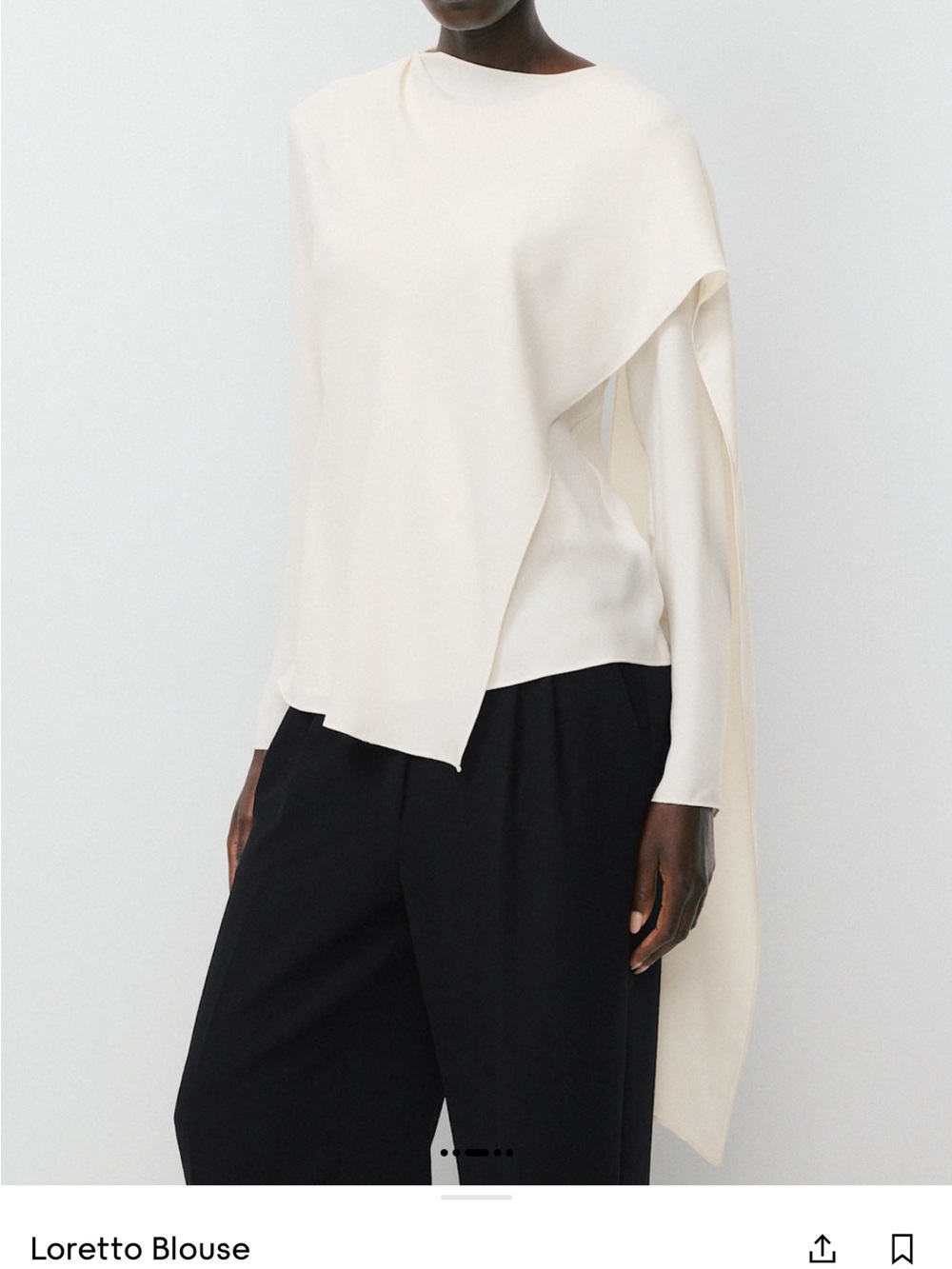 Aritzia Loretto Off-the-Shoulder Sweater - Cream